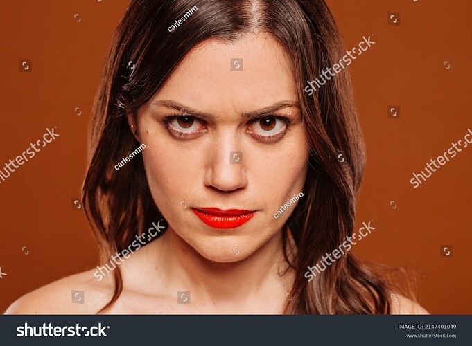 Face Portrait Young Angry Hateful Woman Stock Photo 2147401049 |  Shutterstock