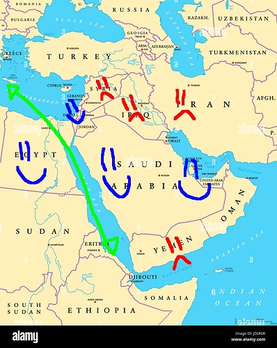 middle-east-political-map-with-capitals-and-national-borders-transcontinental-JD2R0R