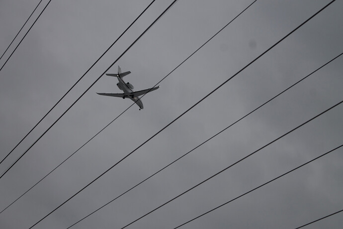 plane and wires