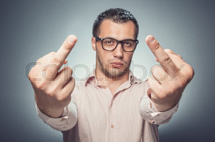 Middle finger | Stock image | Colourbox